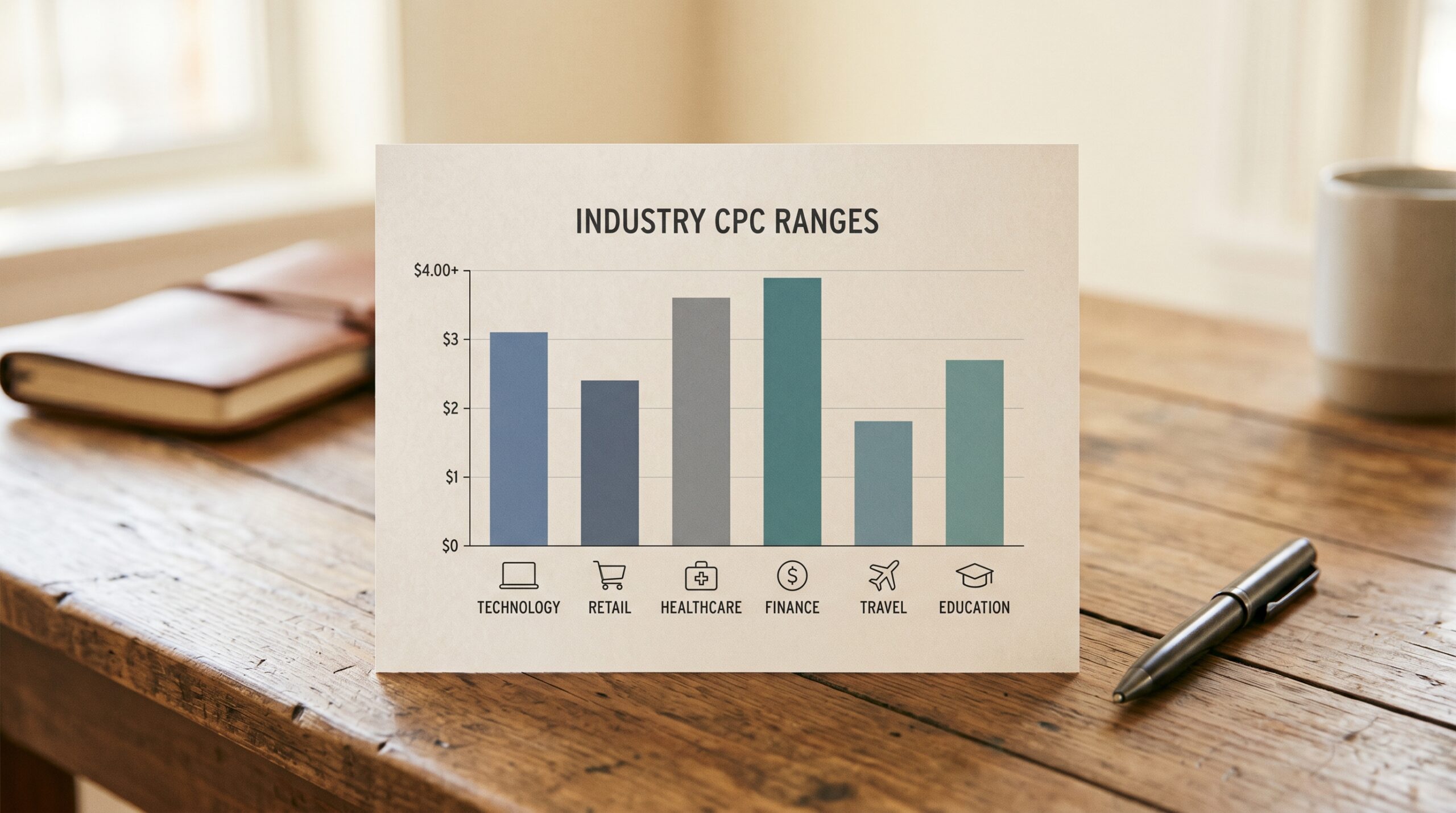 Google Ads average cost per click by industry