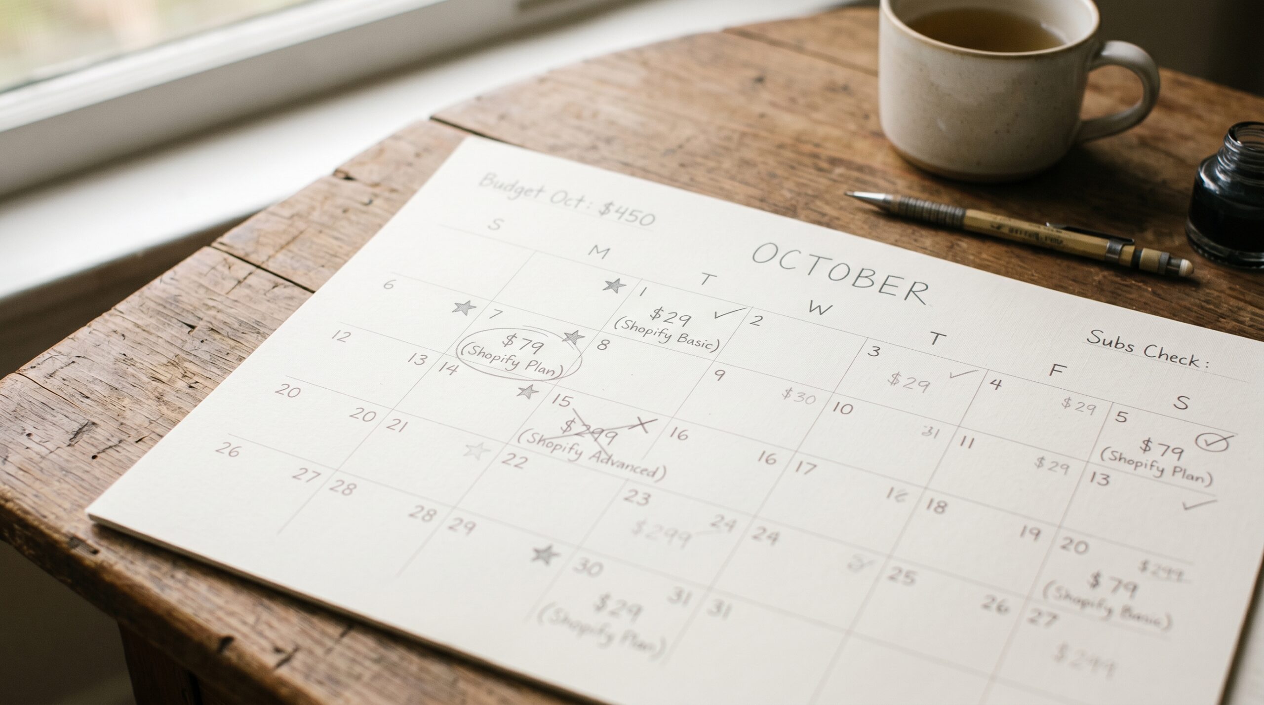 Tracking shopify pricing subscription costs over time