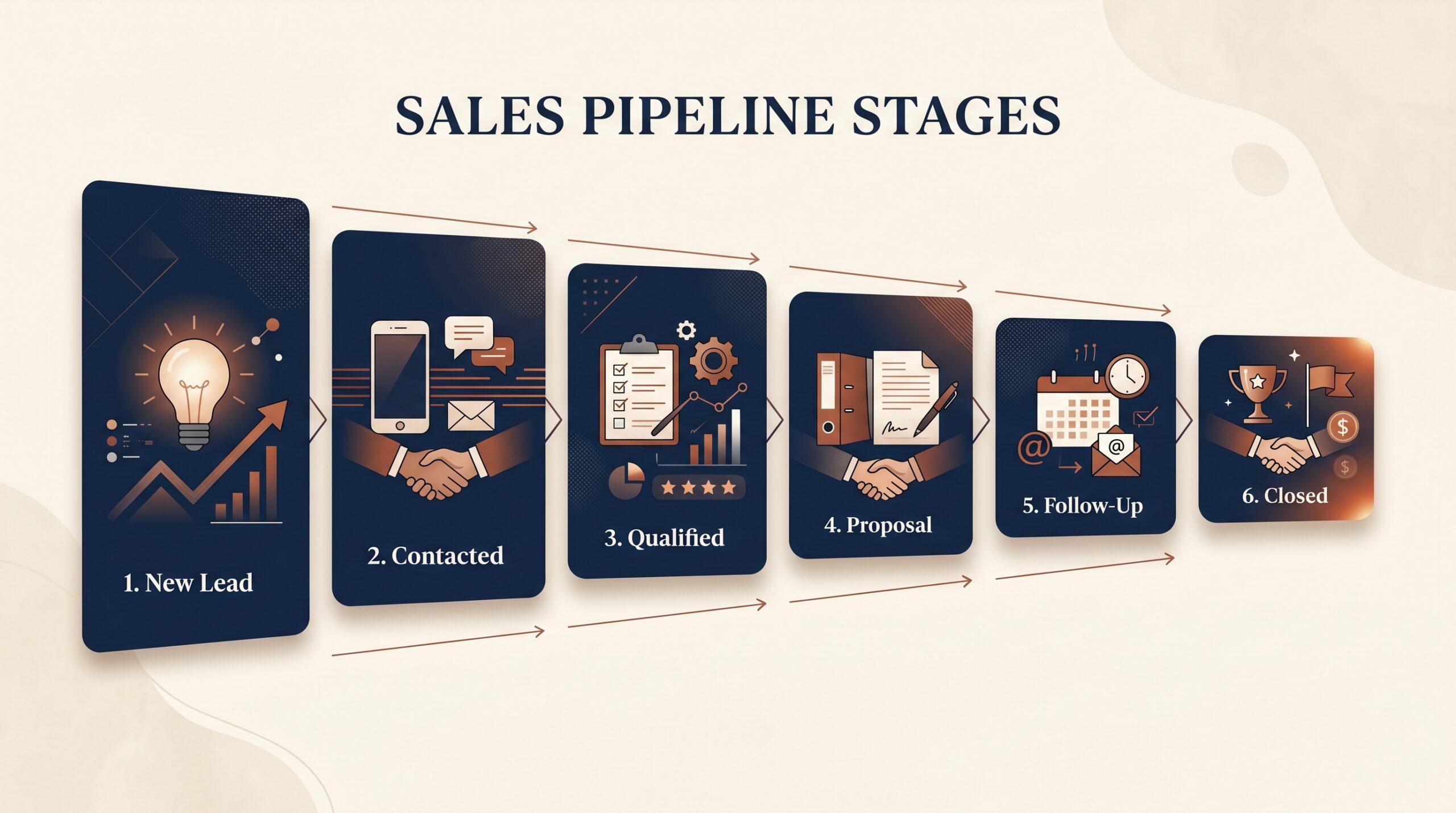 sales pipeline for small business stages diagram