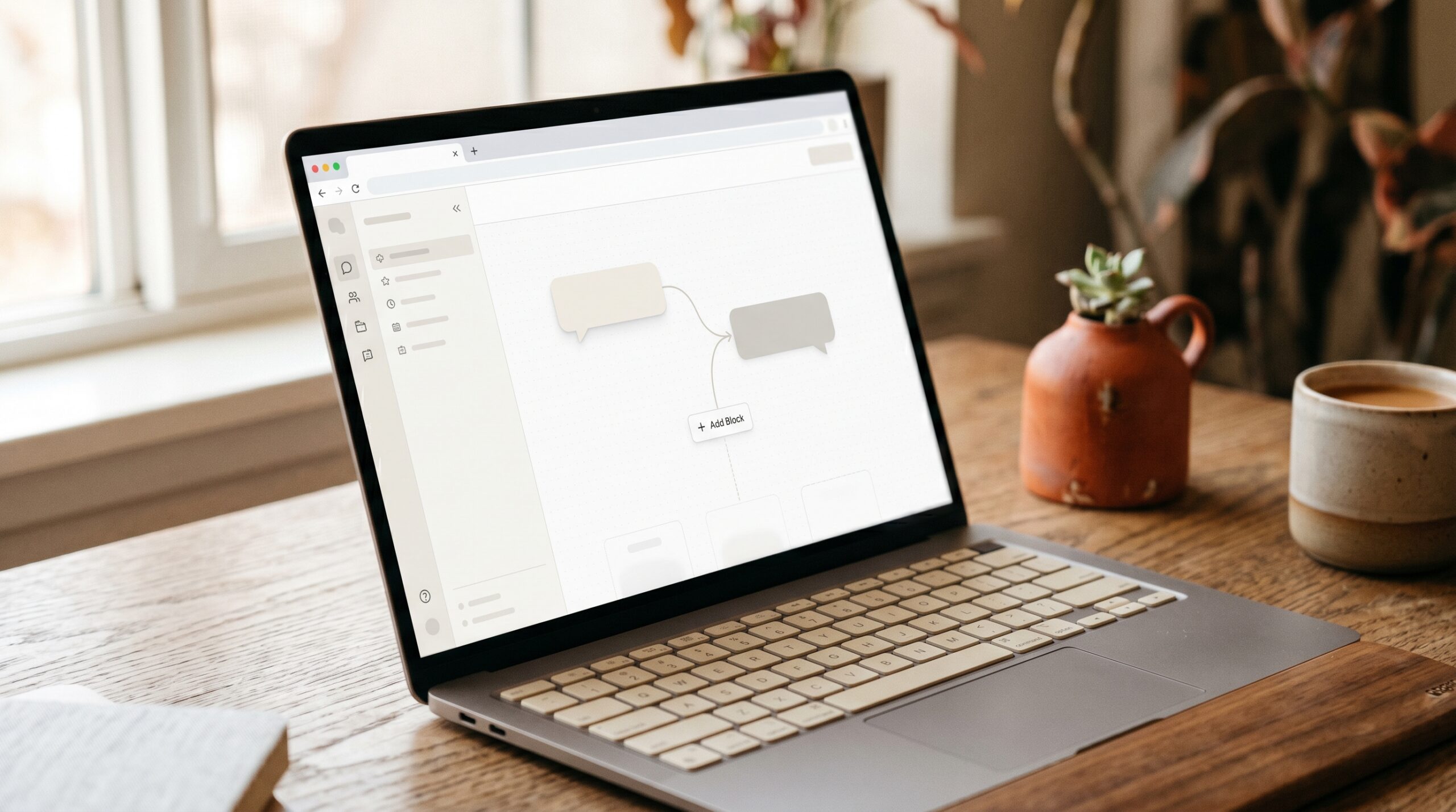 ai chatbot for business interface on a workspace