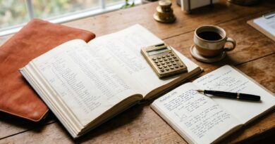 Mailchimp pricing cost analysis on a desk