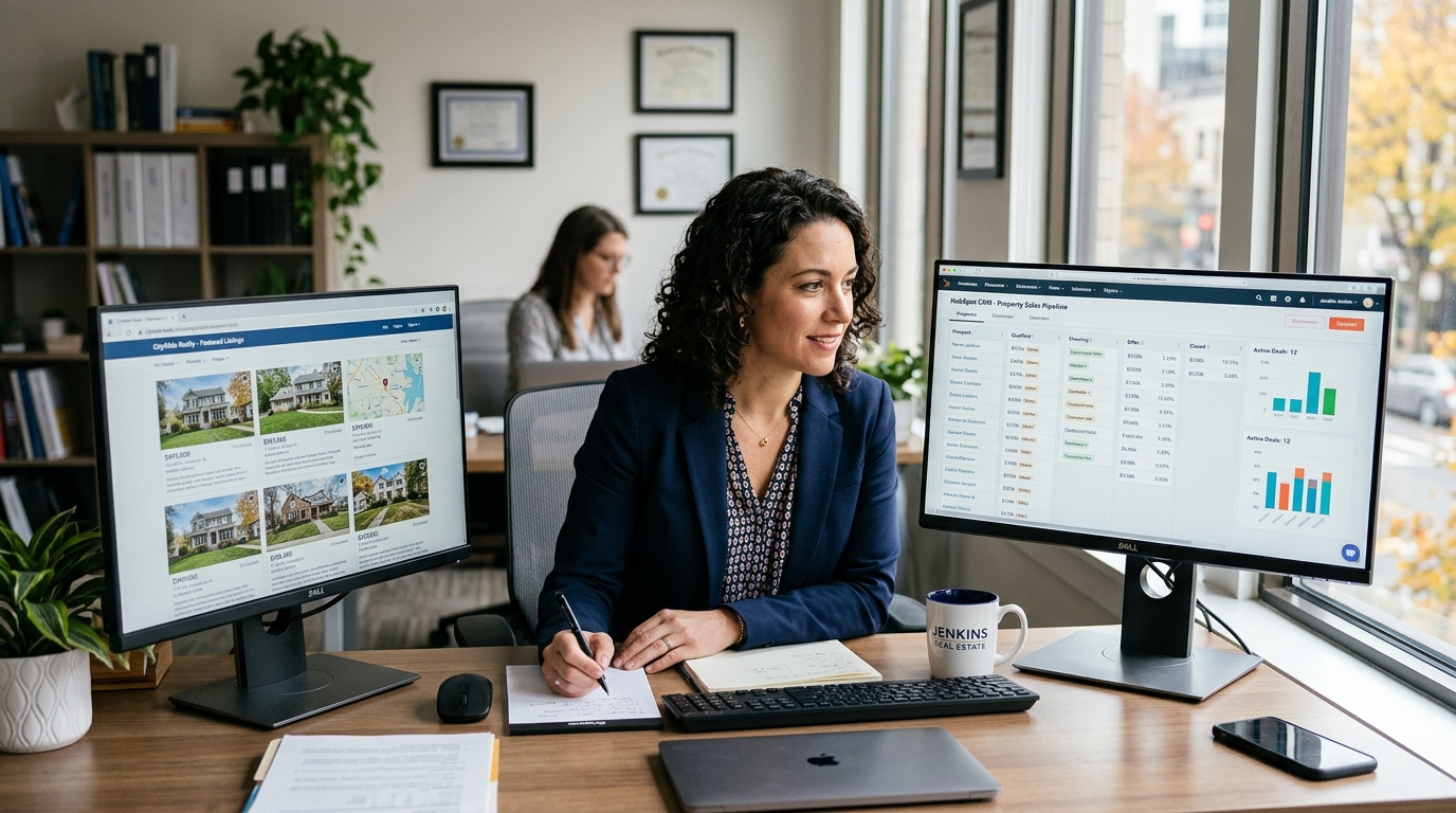 broker crm software pipeline dashboard view for small business owners and real estate agents