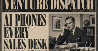 fonio AI phone agents small business — Vintage 1960s broadsheet newspaper cover