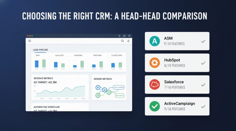 CRM Software Comparison: ASM vs HubSpot Salesforce and More