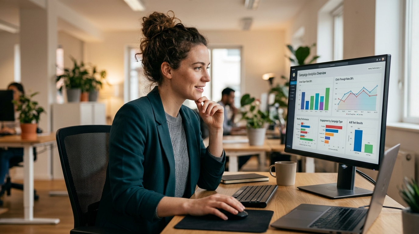 marketing automation software email campaign analytics dashboard