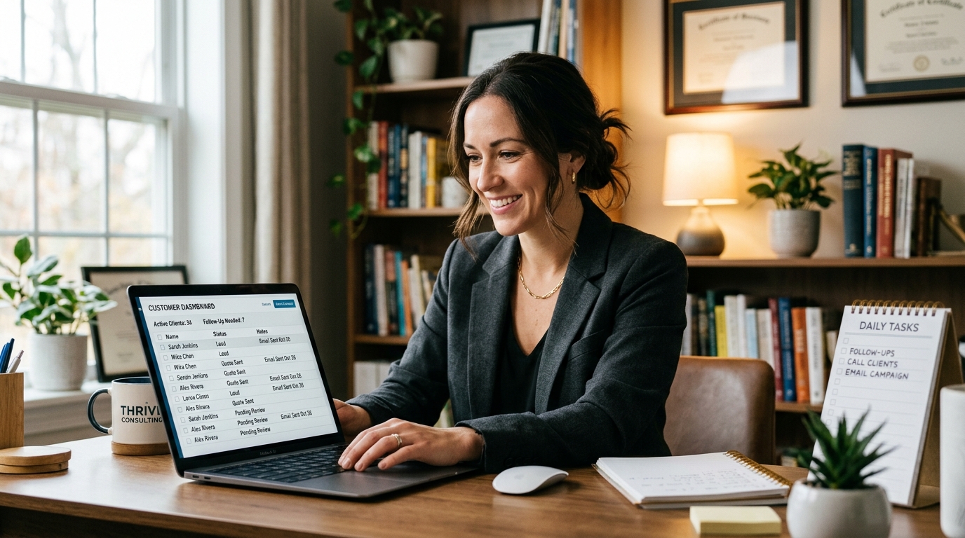 personal brand examples - service business owner managing personal brand leads and follow-up with CRM automation