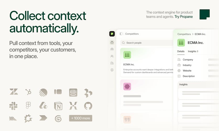 Propane customer intelligence workspace for product teams - Product Hunt spotlight