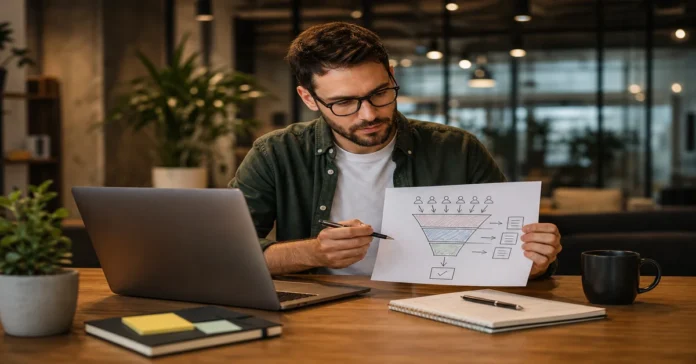 what is a prototype – small business owner reviewing prototype sketches beside a laptop