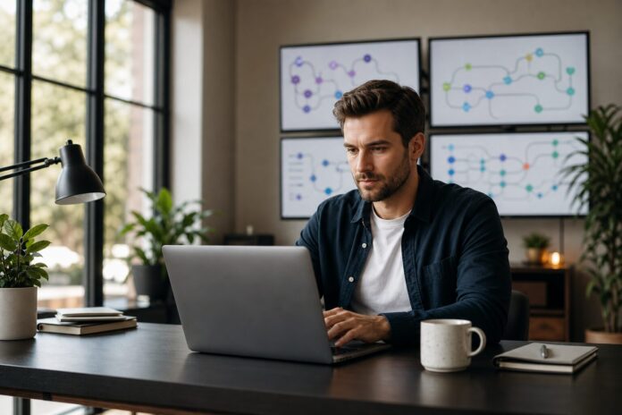 ai workflow automation dashboard — business owner using Automated Sales Machine