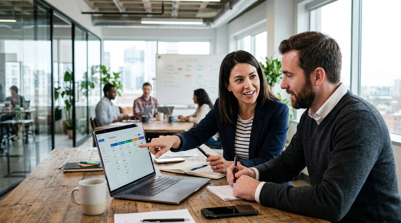 B2B lead generation strategies sales team reviewing pipeline — Automated Sales Machine