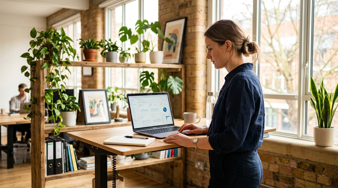B2B lead generation strategies small business owner reviewing analytics — Automated Sales Machine