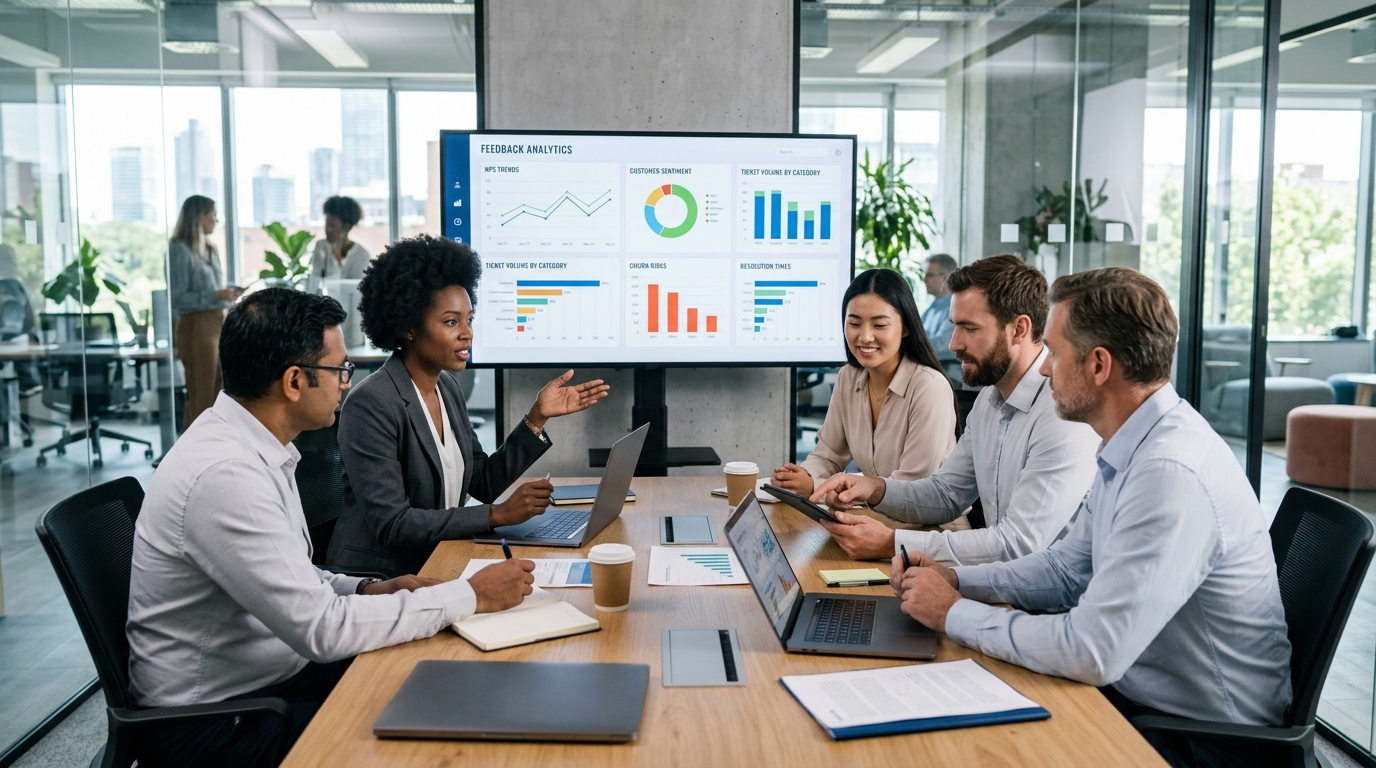 customer feedback management tools team collaboration analytics dashboard