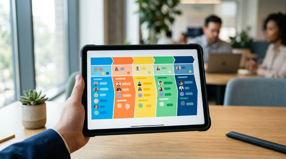 Managing leads from content marketing agencies in a visual CRM.
