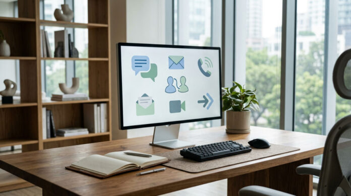 Using an AI email assistant to organize a digital workspace in 2026.