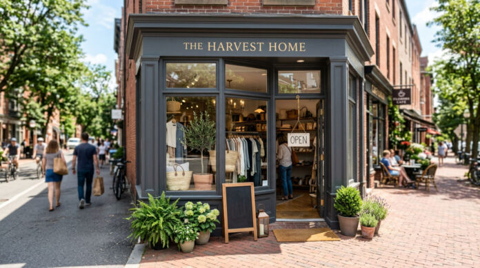 A modern local storefront representing a small business benefiting from local SEO and reputation management services.