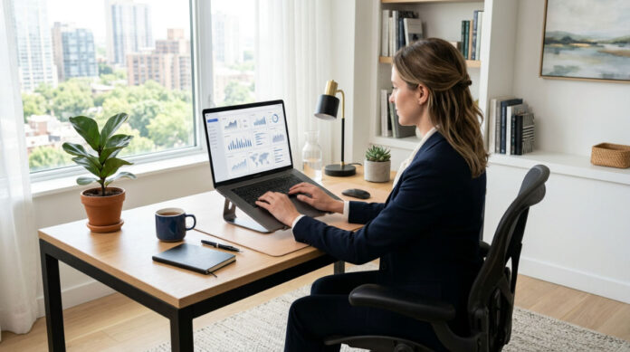 marketing automation tools free and AI software on a professional laptop screen