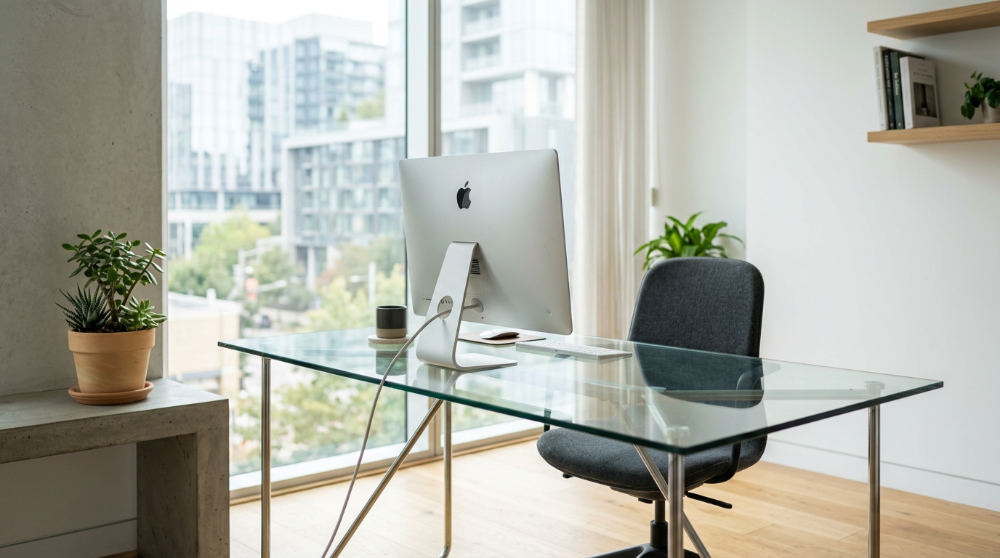 A streamlined workspace representing the efficiency of an all-in-one marketing platform.