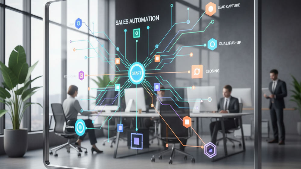 Automated sales system workflow visualization